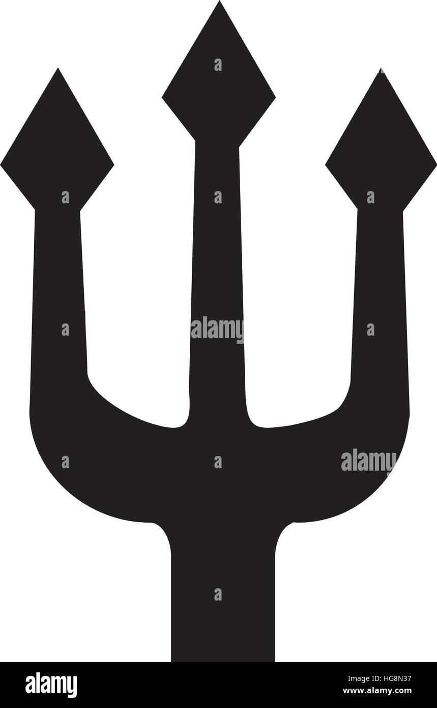 Trident stella a tre punte Illustrazione Vettoriale