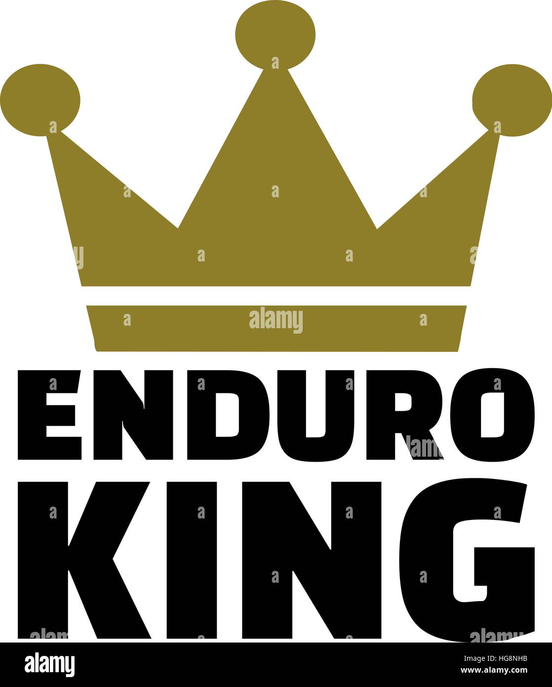 Enduro re con la corona Illustrazione Vettoriale