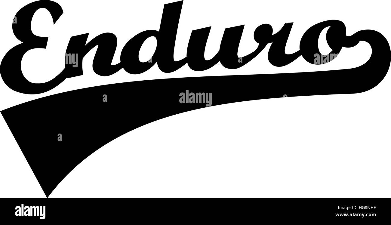 Enduro retrò font Illustrazione Vettoriale