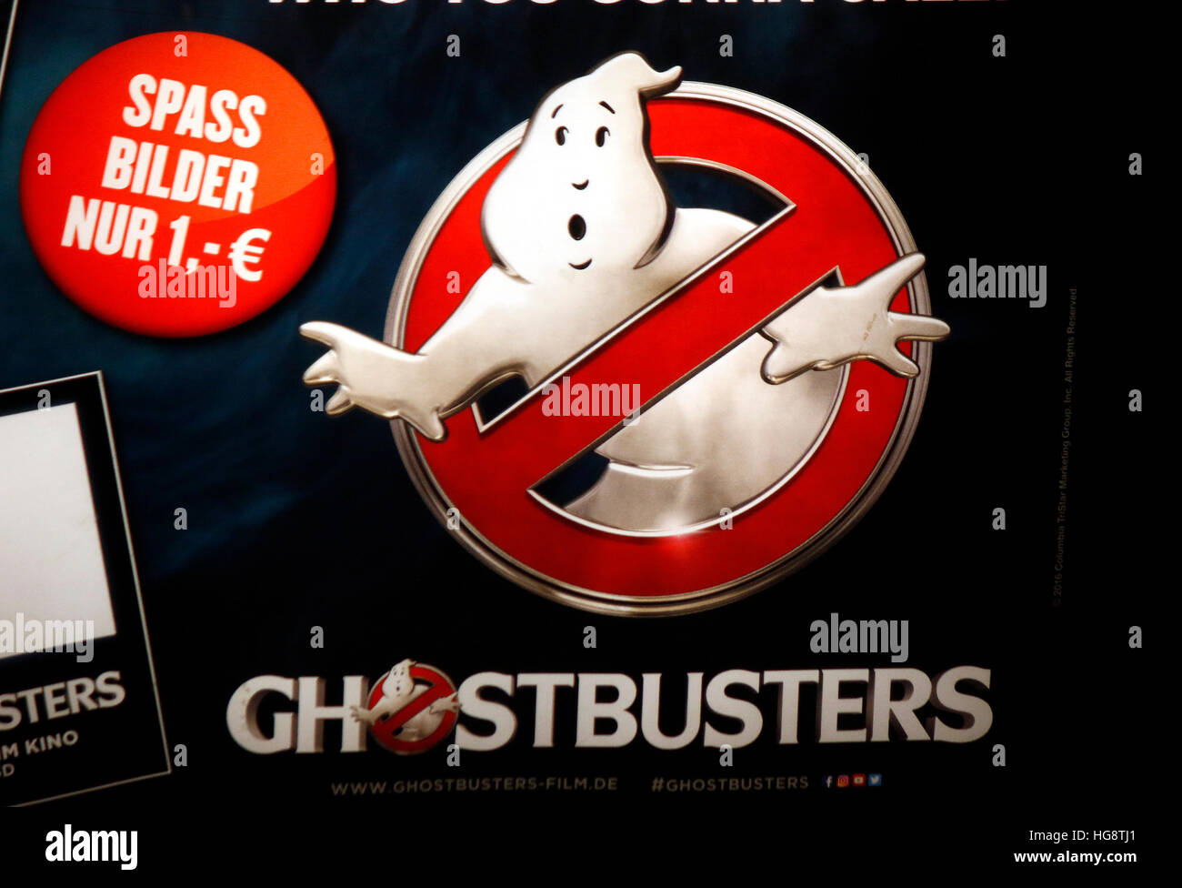 Das Logo der Marke 'Ghostbusters', Berlino. Foto Stock