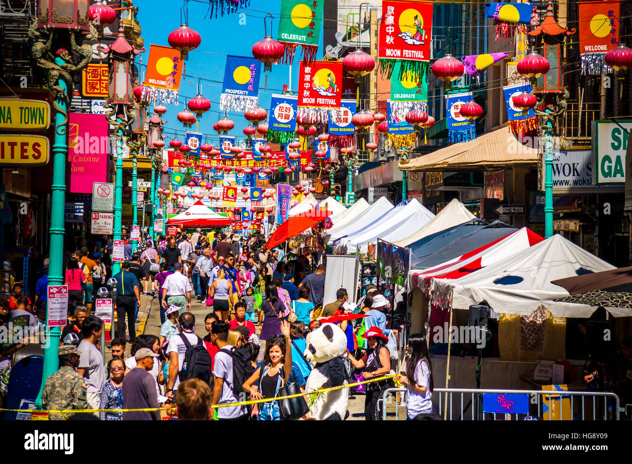 In autunno la Festa della Luna 2015 nella Chinatown di San Francisco Foto Stock