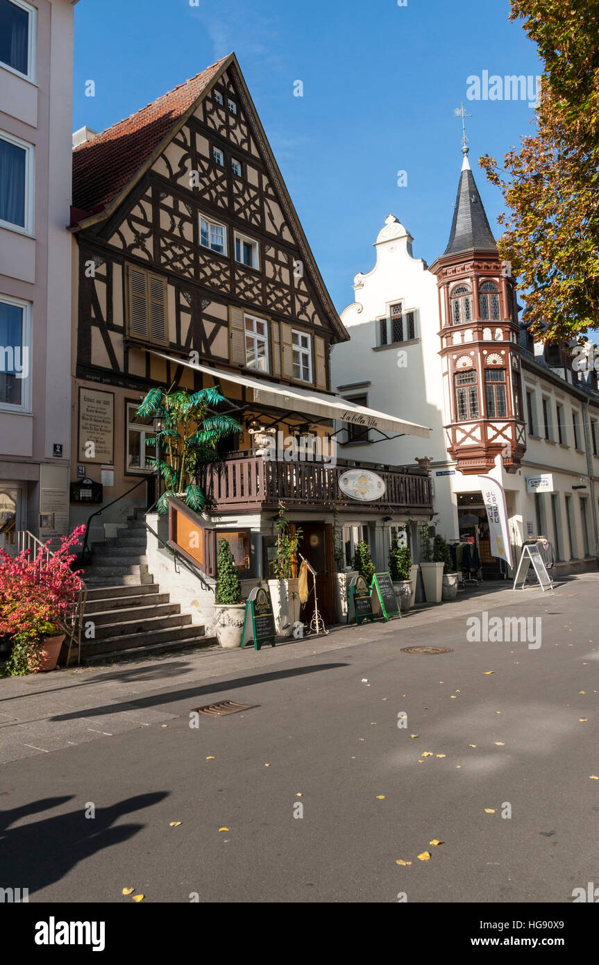 La cittadina termale di Bad Kissingen in Baviera, Germania. Foto Stock