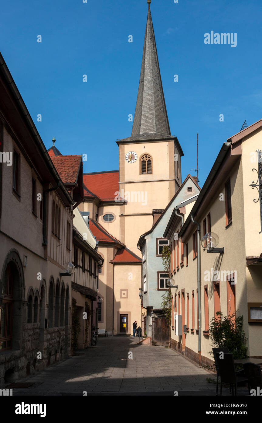 La cittadina termale di Bad Kissingen in Baviera, Germania. Foto Stock