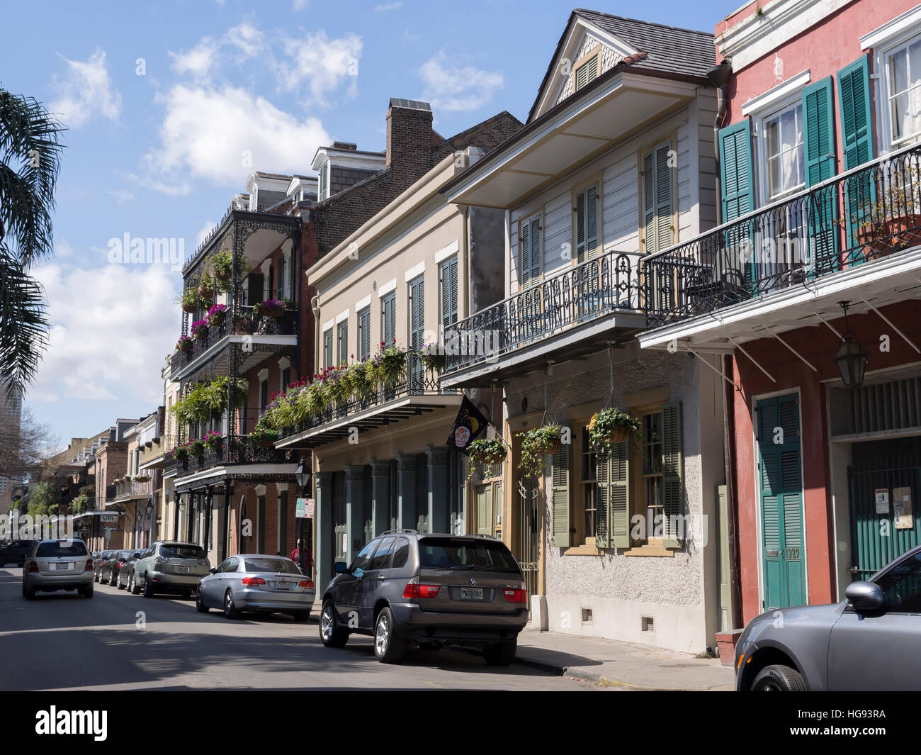 Quartiere Francese di Architettura, New Orleans Foto Stock