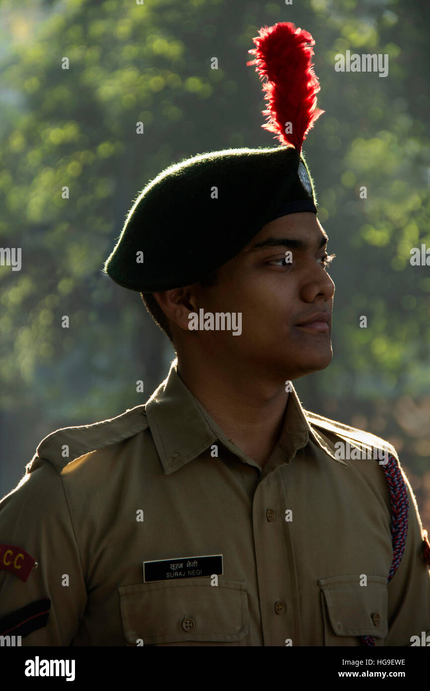 Ritratto o close-up di NCC Cadet in mattina presto Foto Stock