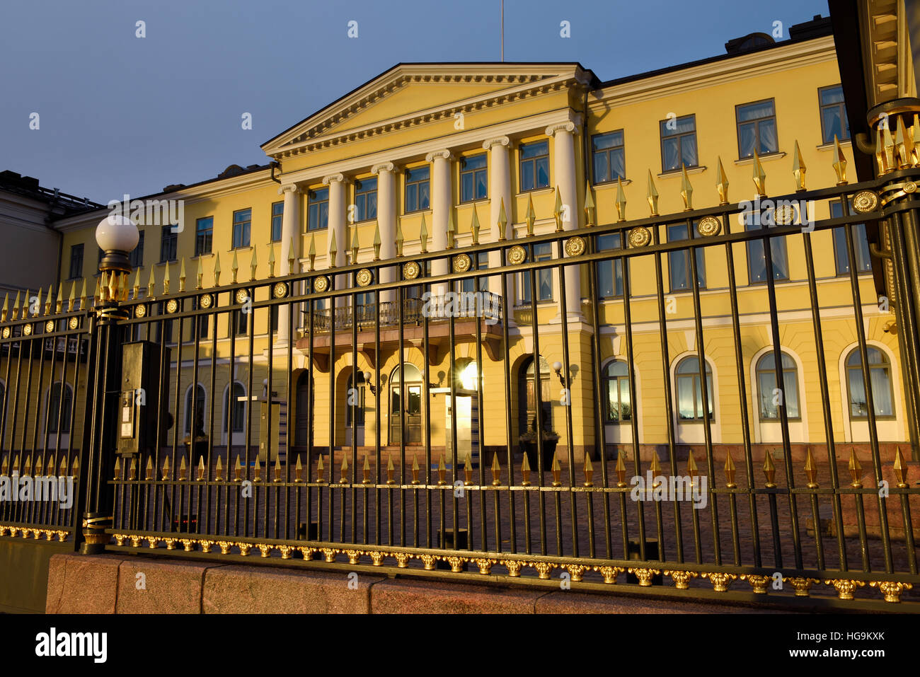 Palazzo Presidenziale, Helsinki Finlandia Foto Stock