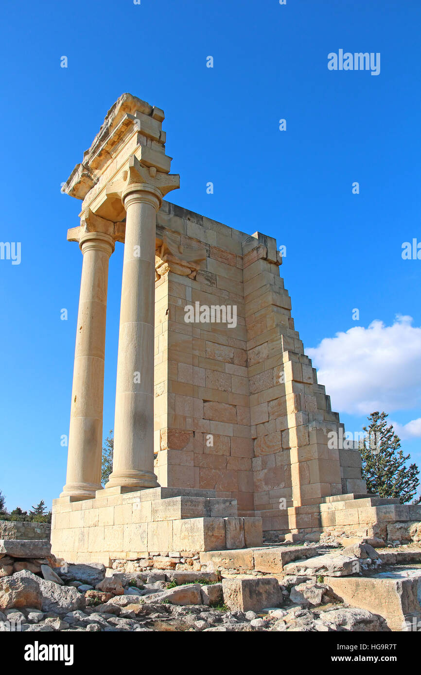 Tempio di Apollo Hylates a Kourion antica città di Limassol, Cipro Foto Stock
