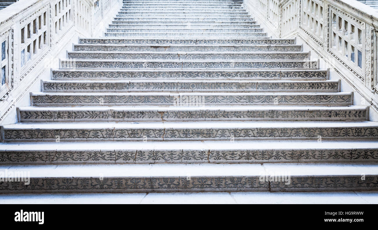 Venezia, Italia. Dettaglio del Palazzo Ducale scala Foto Stock