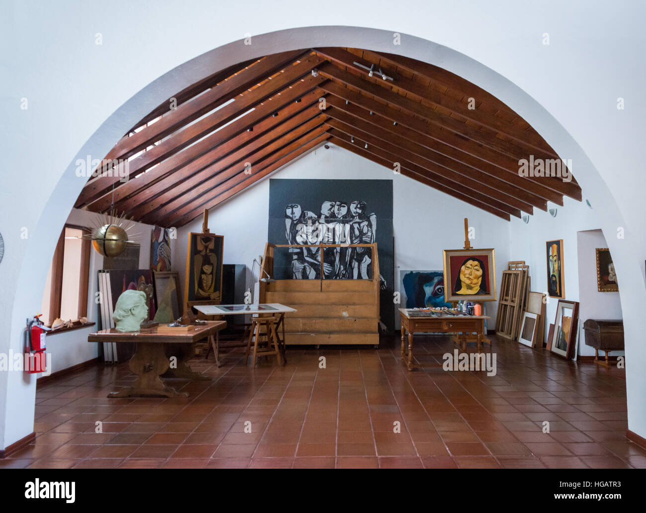 Oswaldo Guayasamín fu un maestro ecuadoriano pittore e scultore e un museo fu a lui dedicato Foto Stock