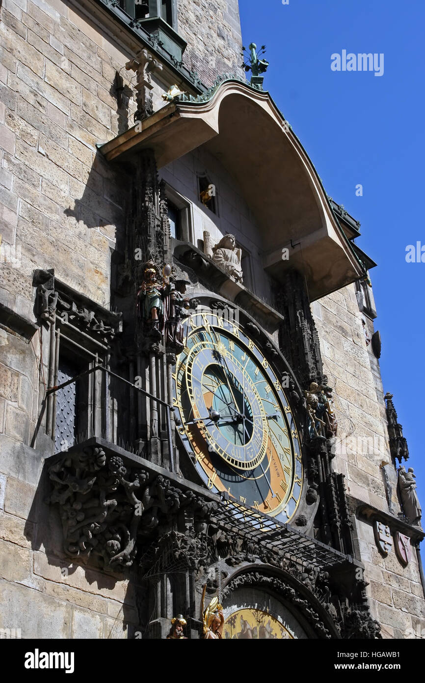 Astronomia orologio. Il vecchio orologio di astronomia. Astronomia Vintage orologio. Foto Stock