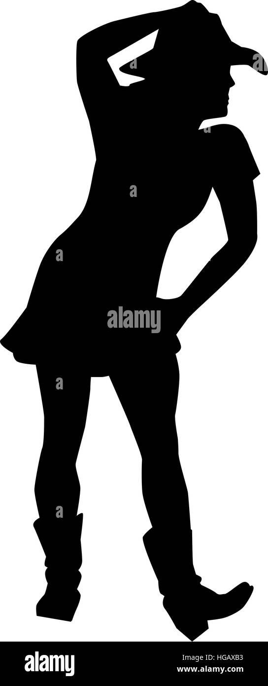 Line dance donna Illustrazione Vettoriale