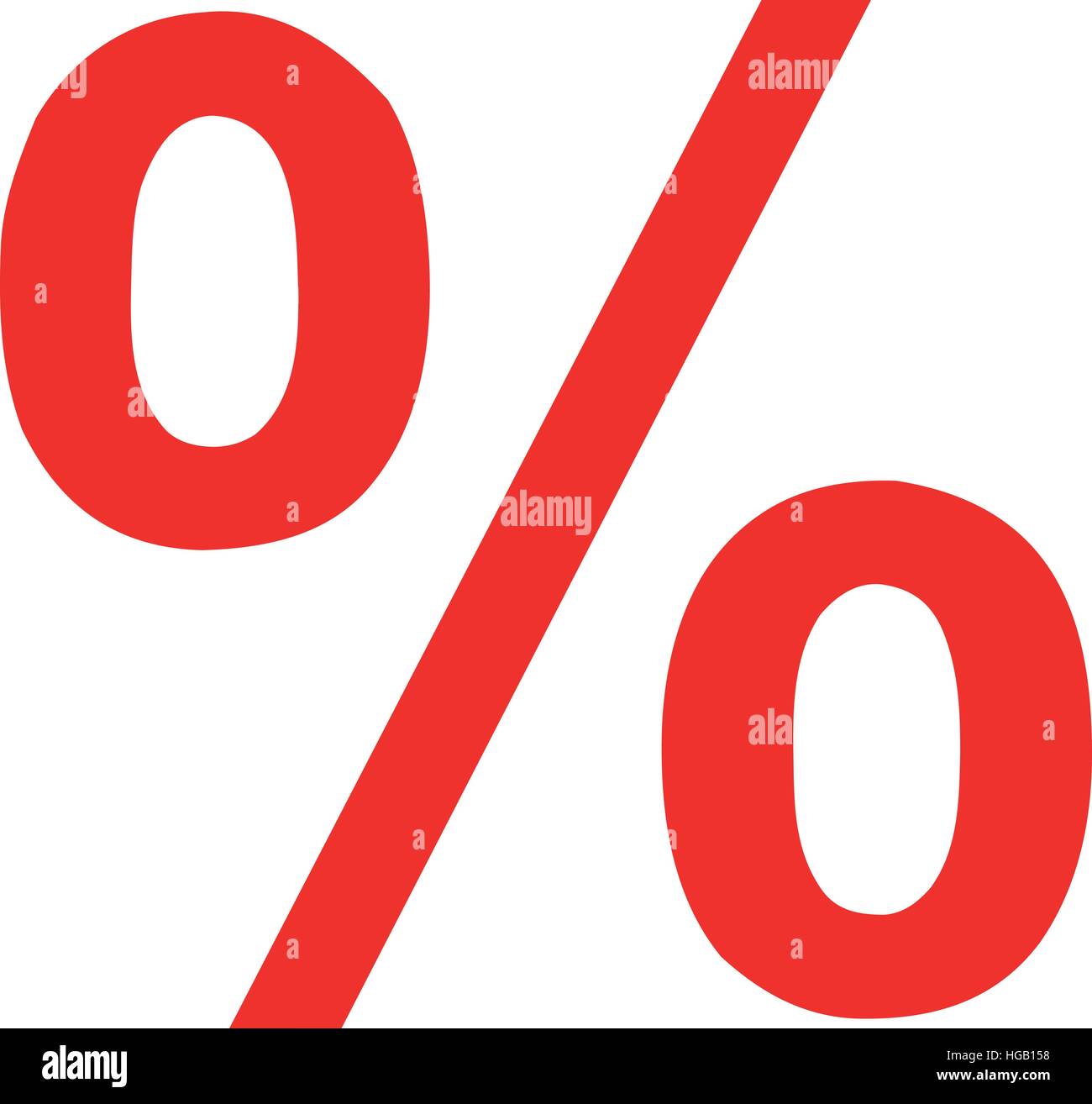 Rosso icona percento Illustrazione Vettoriale
