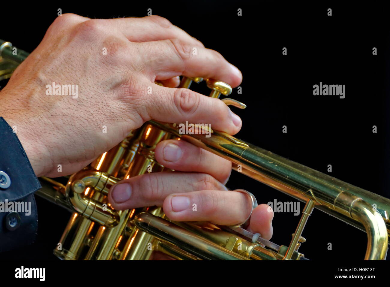 Giocatore di tromba Foto Stock