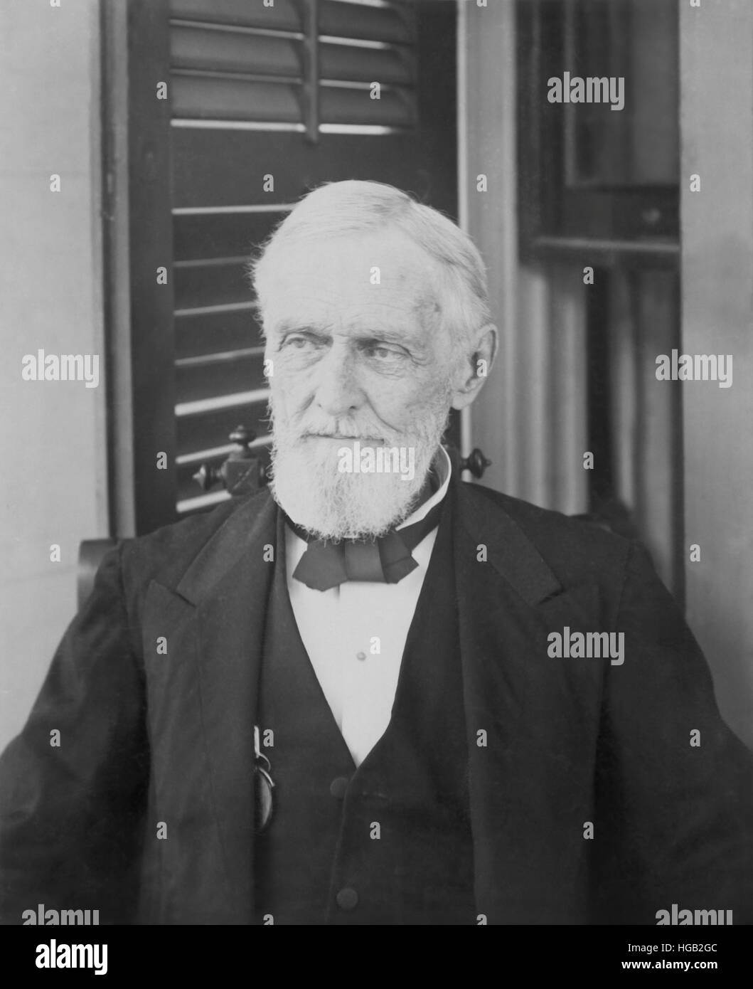 Seduto ritratto di Jefferson Finis Davis nella sua casa. Foto Stock