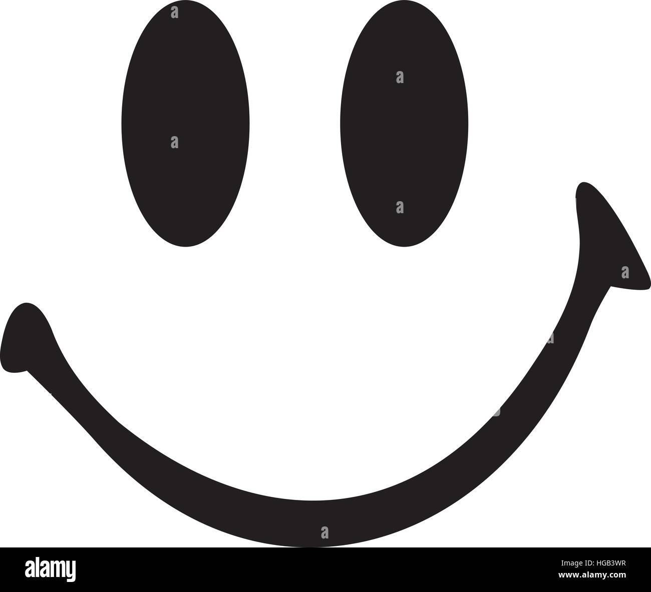 Ridendo smiley con grandi occhi Illustrazione Vettoriale