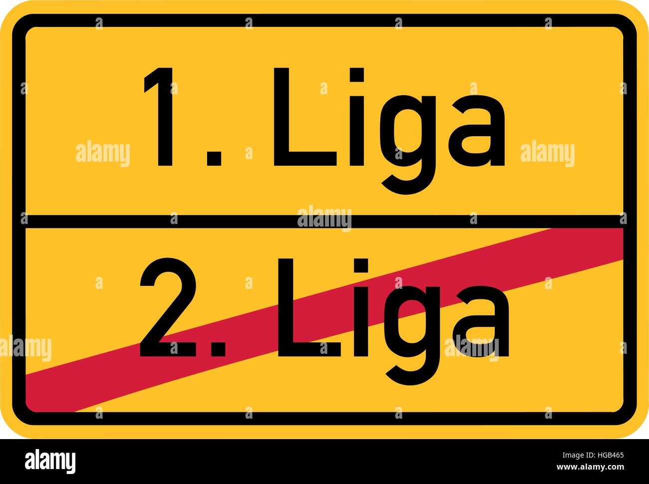 Promozione dal secondo al primo campionato - villaggio tedesco segno Illustrazione Vettoriale