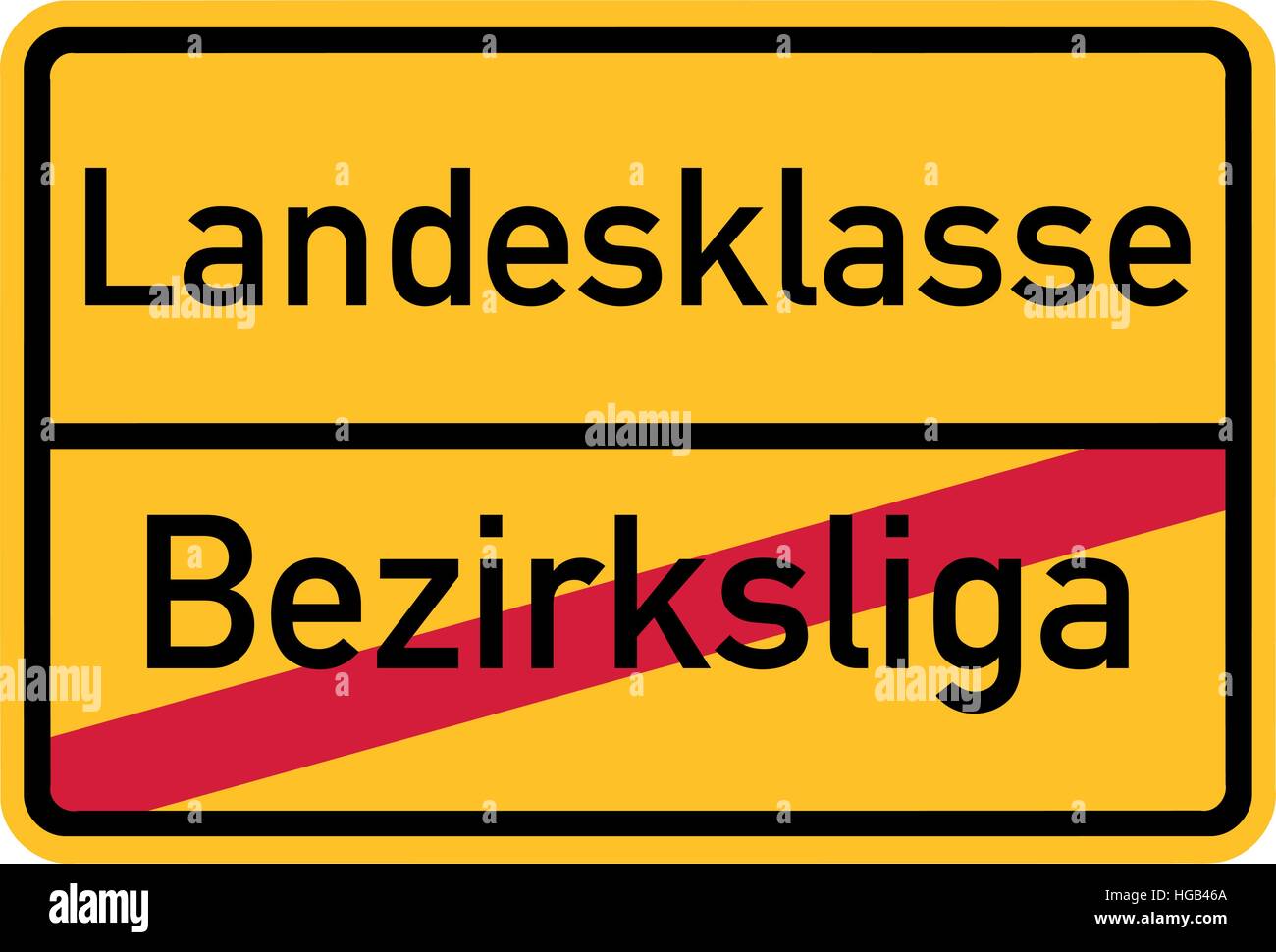 Promozione dal campionato regionale - villaggio tedesco segno Illustrazione Vettoriale