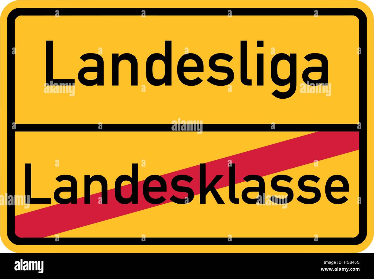 La promozione al campionato nazionale - villaggio tedesco segno Illustrazione Vettoriale