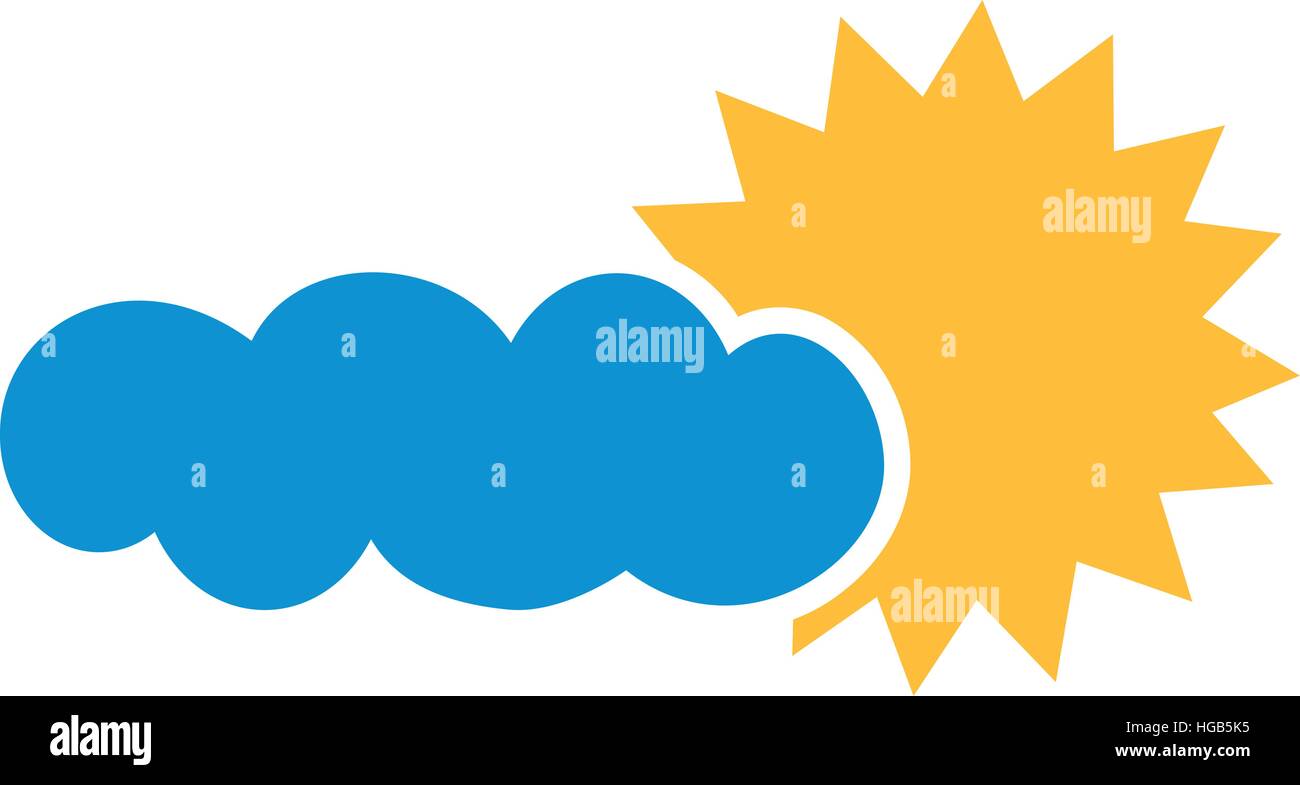 Grande Sole e dark cloud - nuvoloso Illustrazione Vettoriale