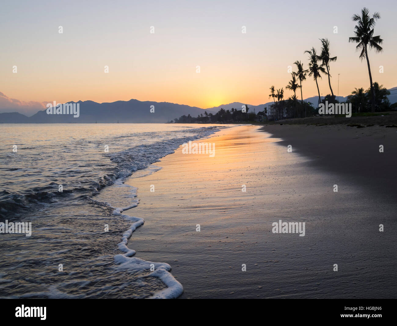 Sunrise a Dili, Timor orientale Foto Stock