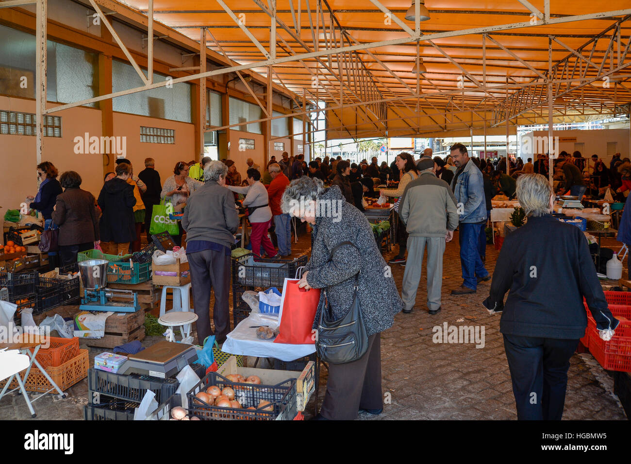 Lagos il mercato coperto Foto Stock