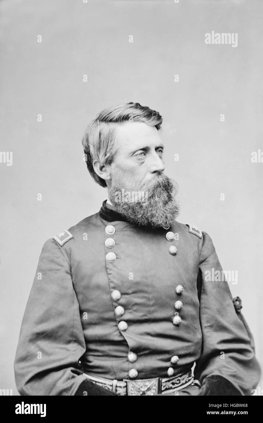La guerra civile generale C. Jefferson Davis dell'esercito dell'Unione, nel 1860 circa. Foto Stock