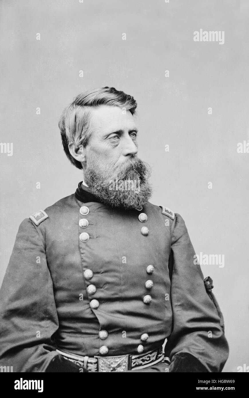 La guerra civile generale C. Jefferson Davis dell'esercito dell'Unione, nel 1860 circa. Foto Stock