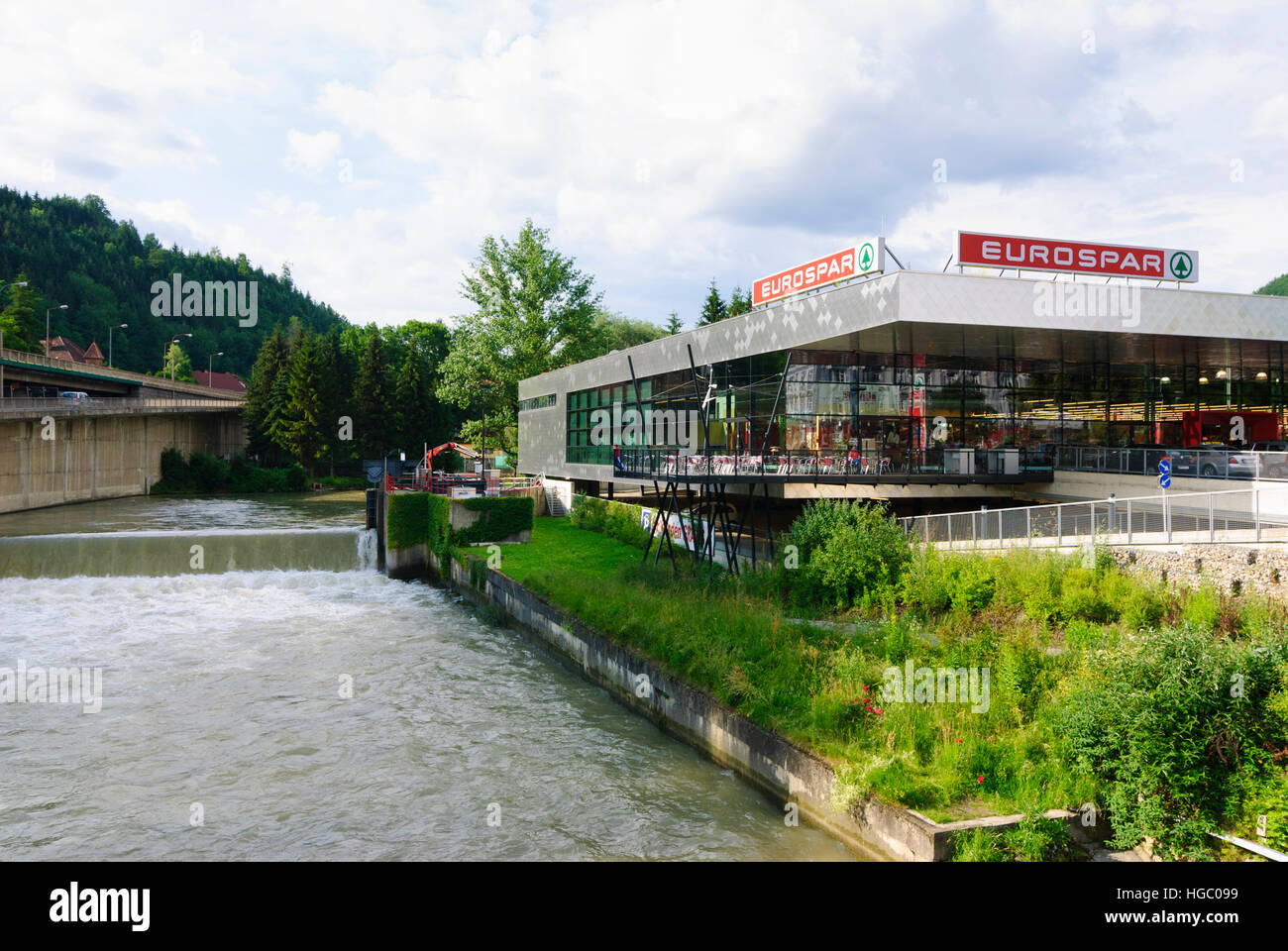 Bruck an der Mur: supermarket Eurospar al Mürz, Obere Steiermark, Steiermark, Stiria, Austria Foto Stock