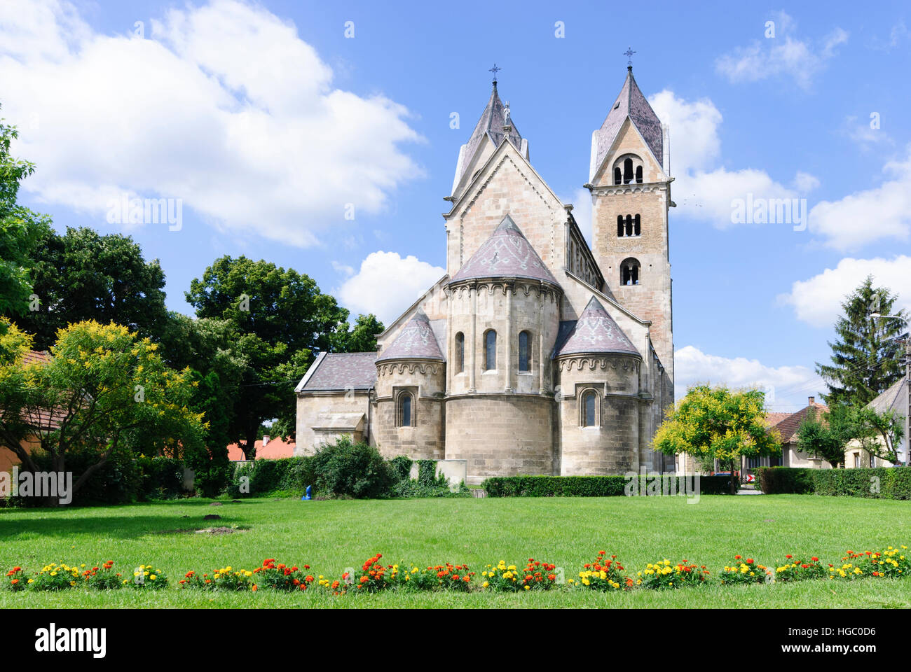 Lebeny: Jakob romanica la chiesa , Györ-Moson-Sopron, Ungheria Foto Stock