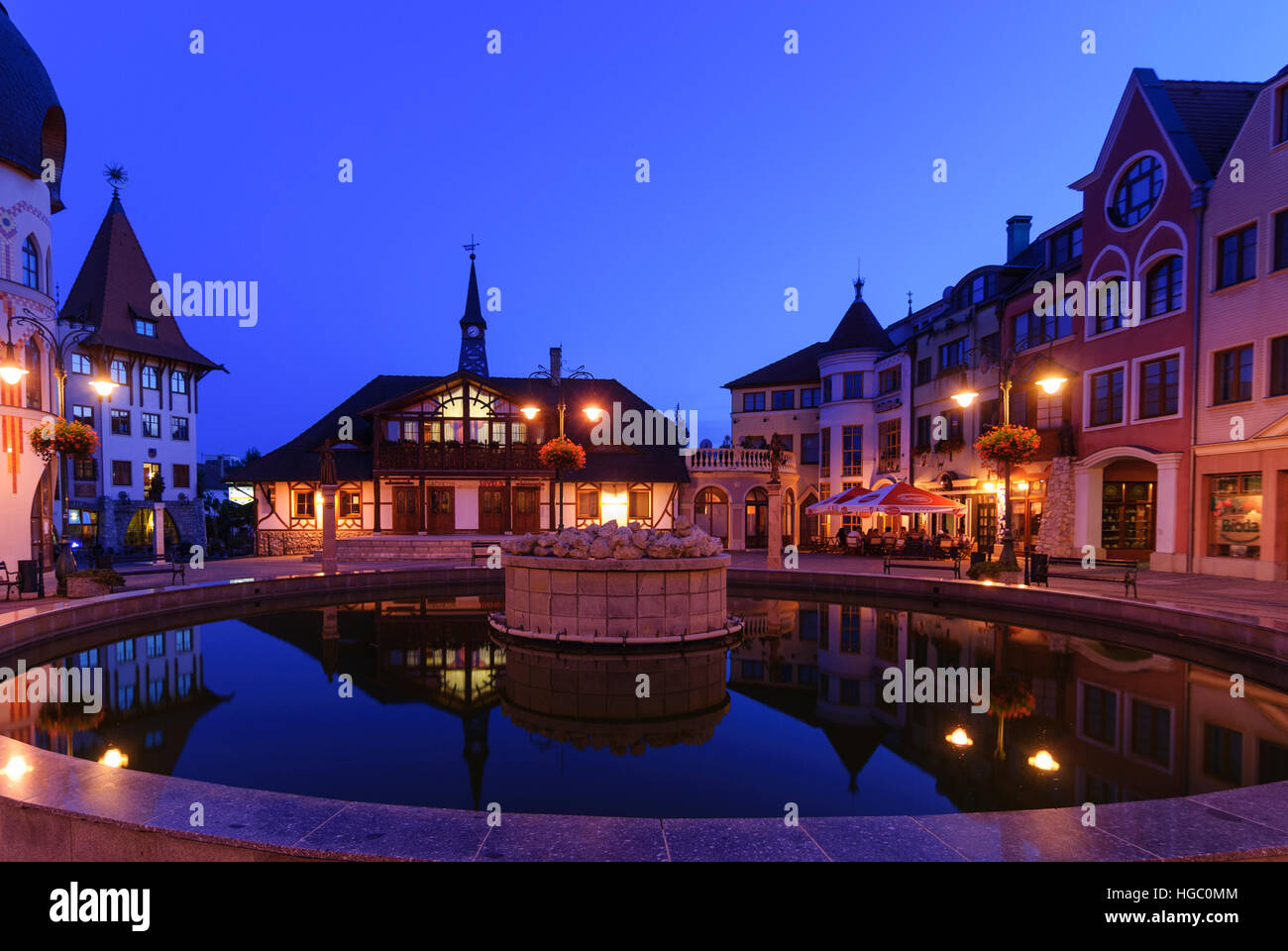 Komarno (Komorn): Piazza Europea, , , la Slovacchia Foto Stock