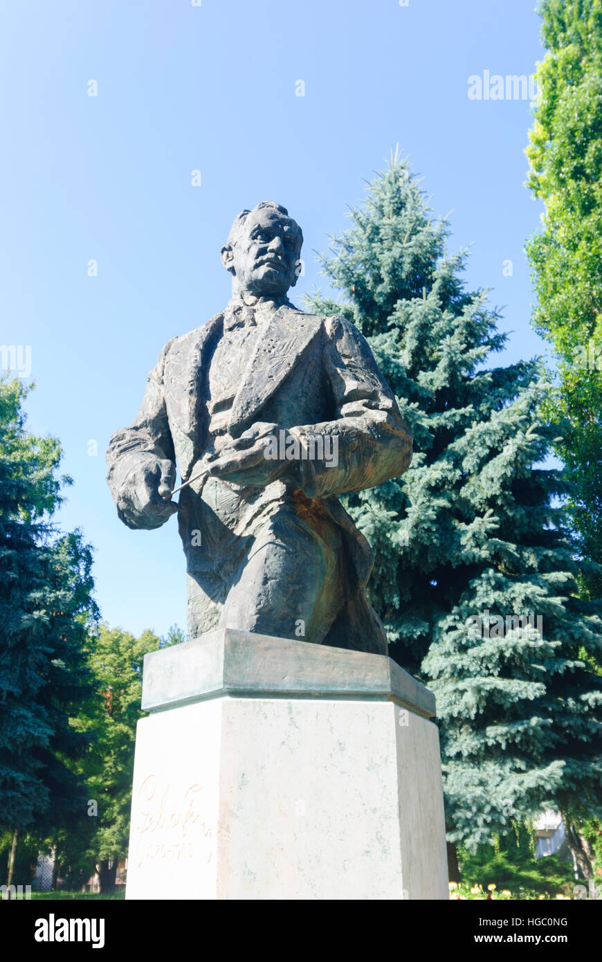 Komarno (Komorn): monumento del compositore Franz Lehar, , , la Slovacchia Foto Stock