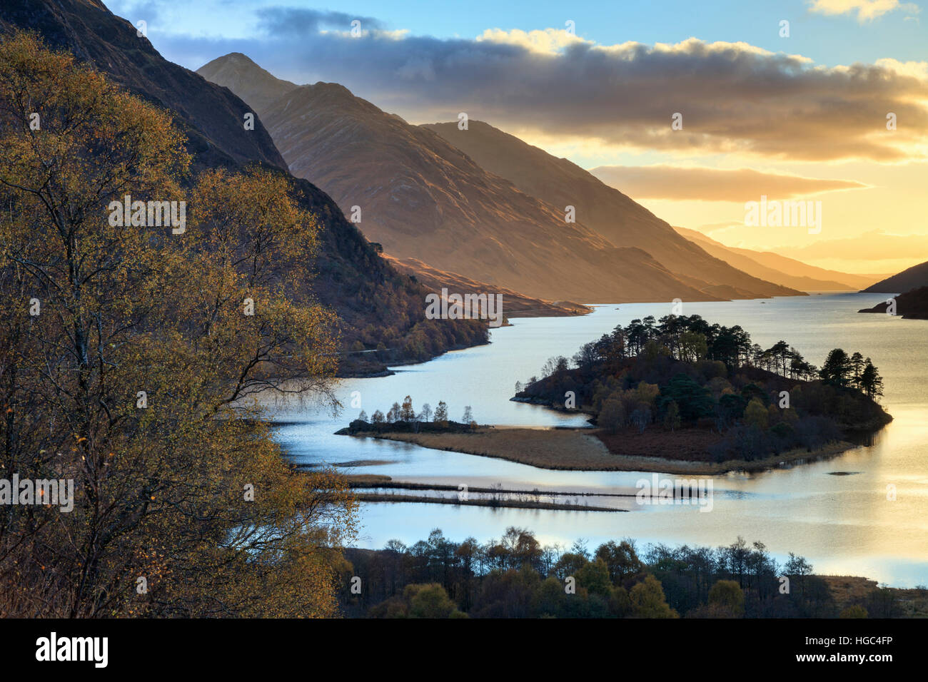 Loch Shiel a Glenfinnan nelle Highlands Scozzesi. Foto Stock