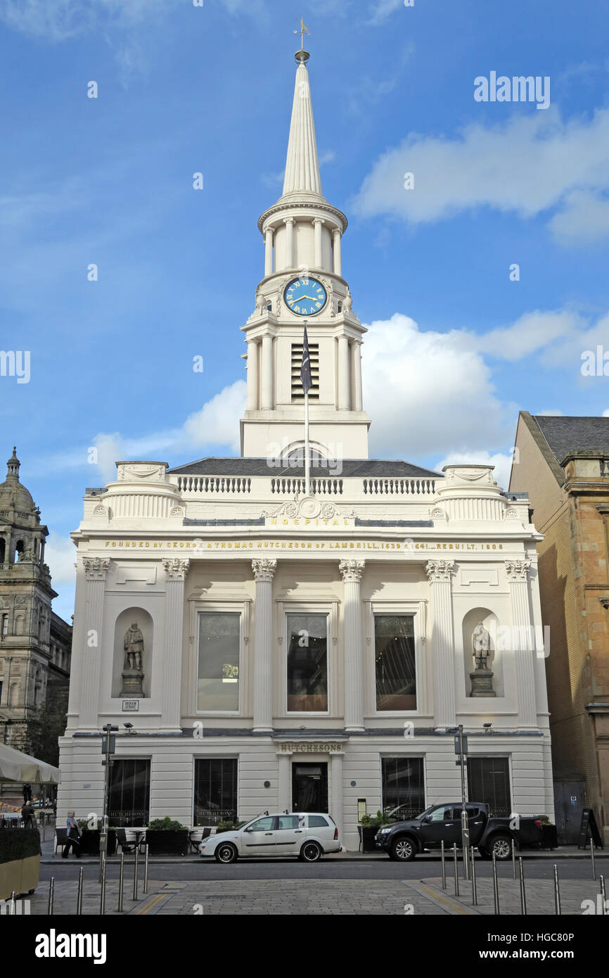 Ospedale Hutcheson, edificio, Ingram St, mercante, città, Centre, Hutcheson Street, Glasgow, Scozia, Regno Unito, G1 1SJ Foto Stock