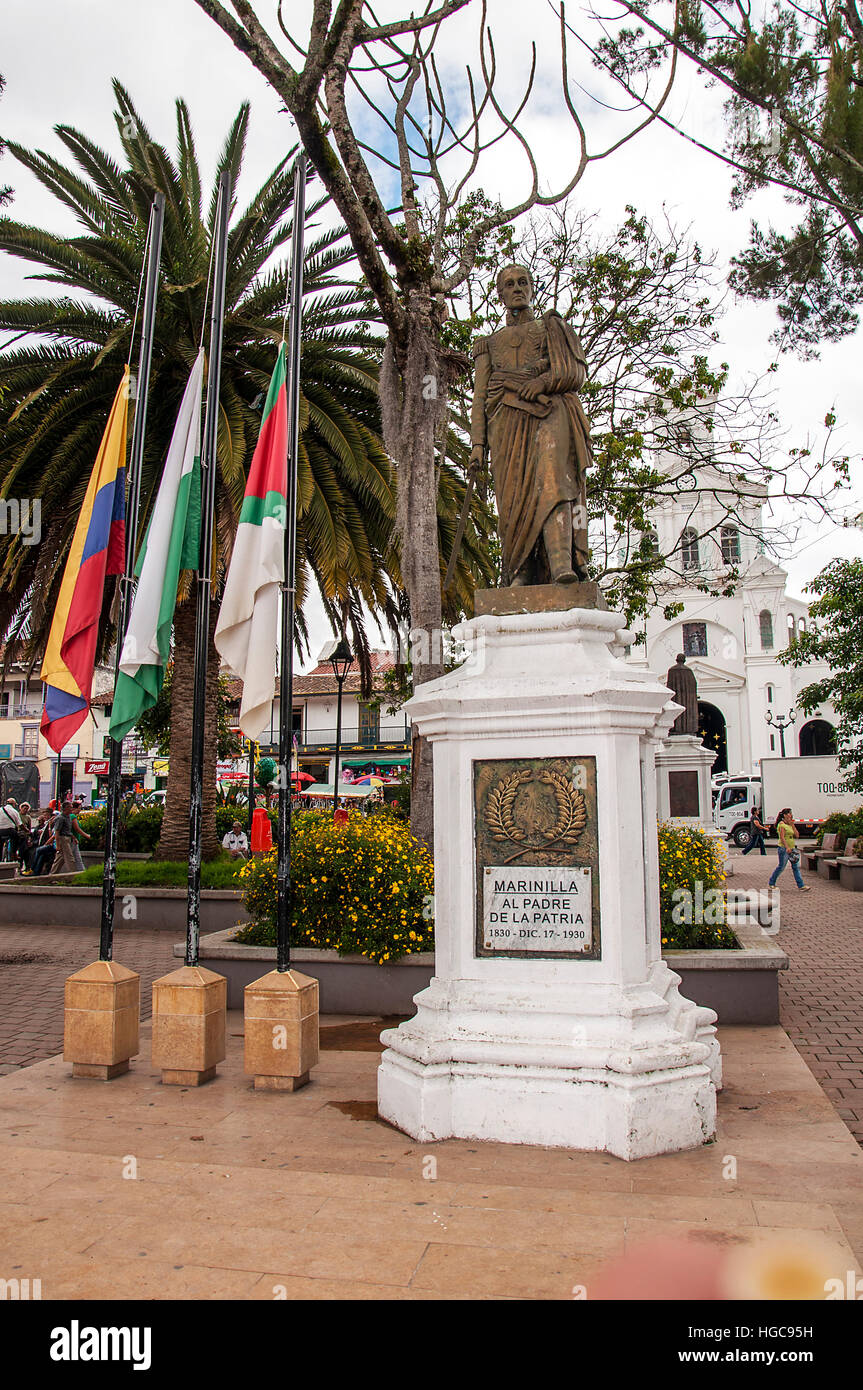 Statua di Simon de Bolivar Foto Stock