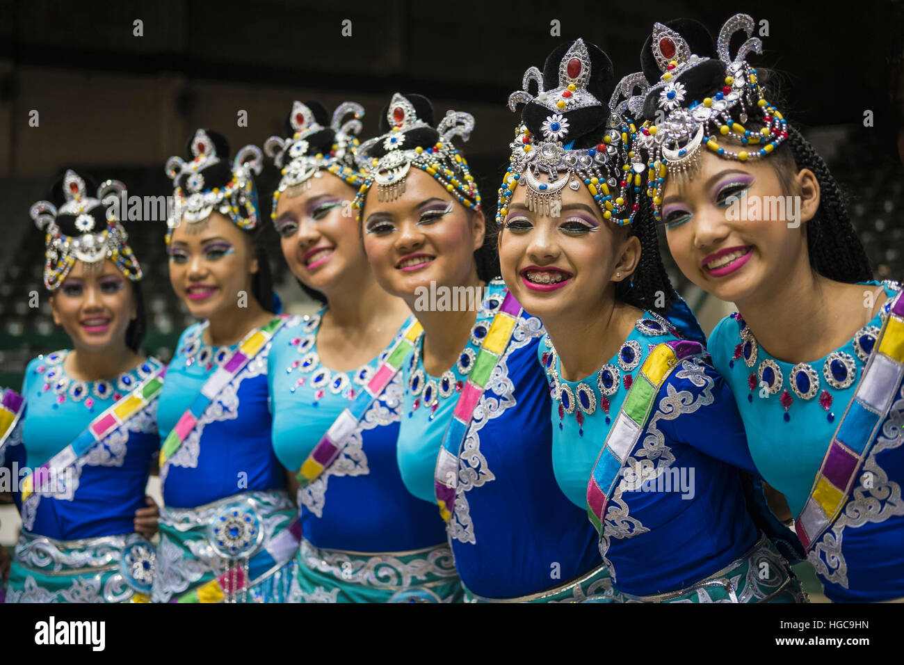 Americano di origine Hmong festa di Capodanno, celebrando Hmong tradizioni etniche e cultura. San Paolo, Minnesota State Fair Grounds. Foto Stock