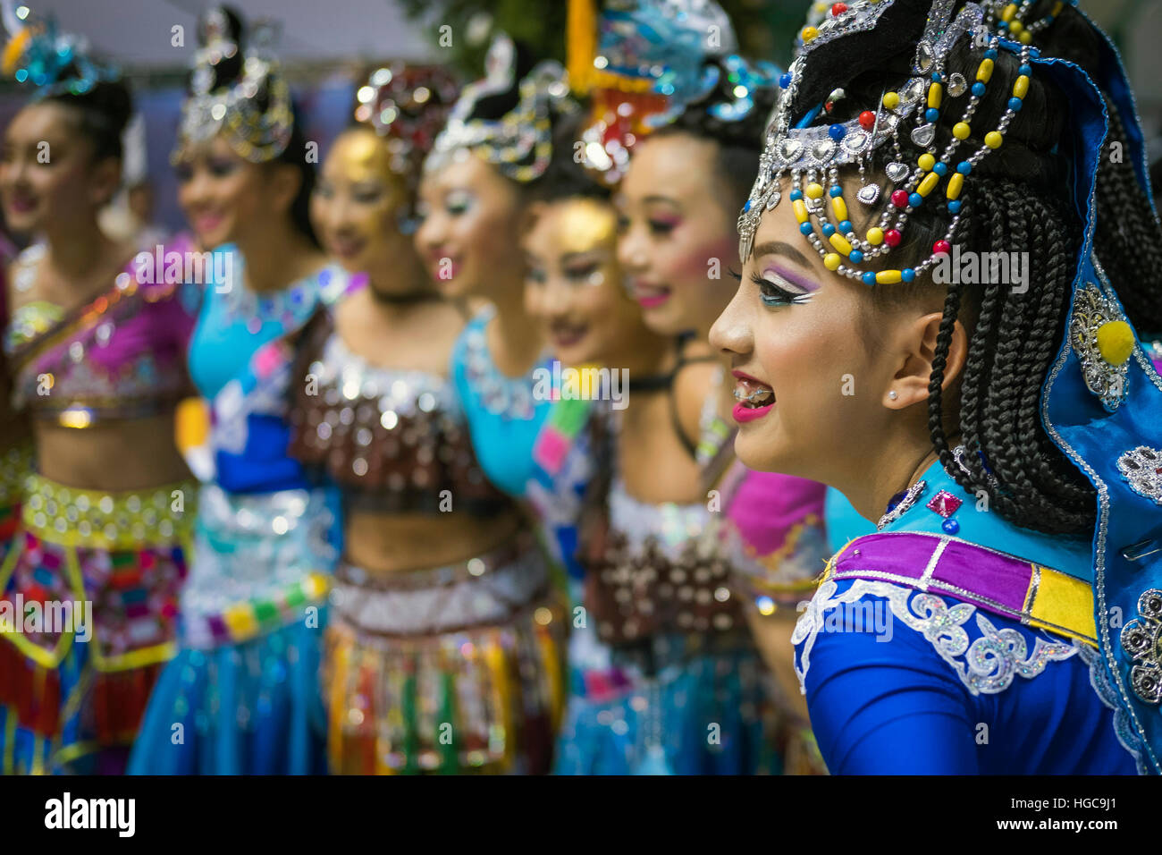 Americano di origine Hmong festa di Capodanno, celebrando Hmong tradizioni etniche e cultura. San Paolo, Minnesota State Fair Grounds. Foto Stock