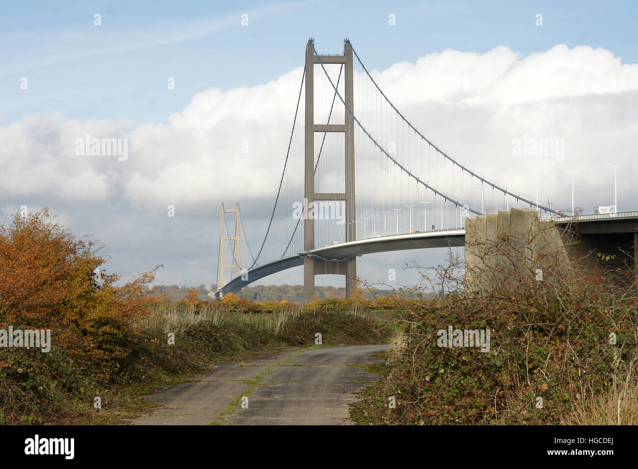 Humber Bridge, Leeds, Lincolnshire Foto Stock