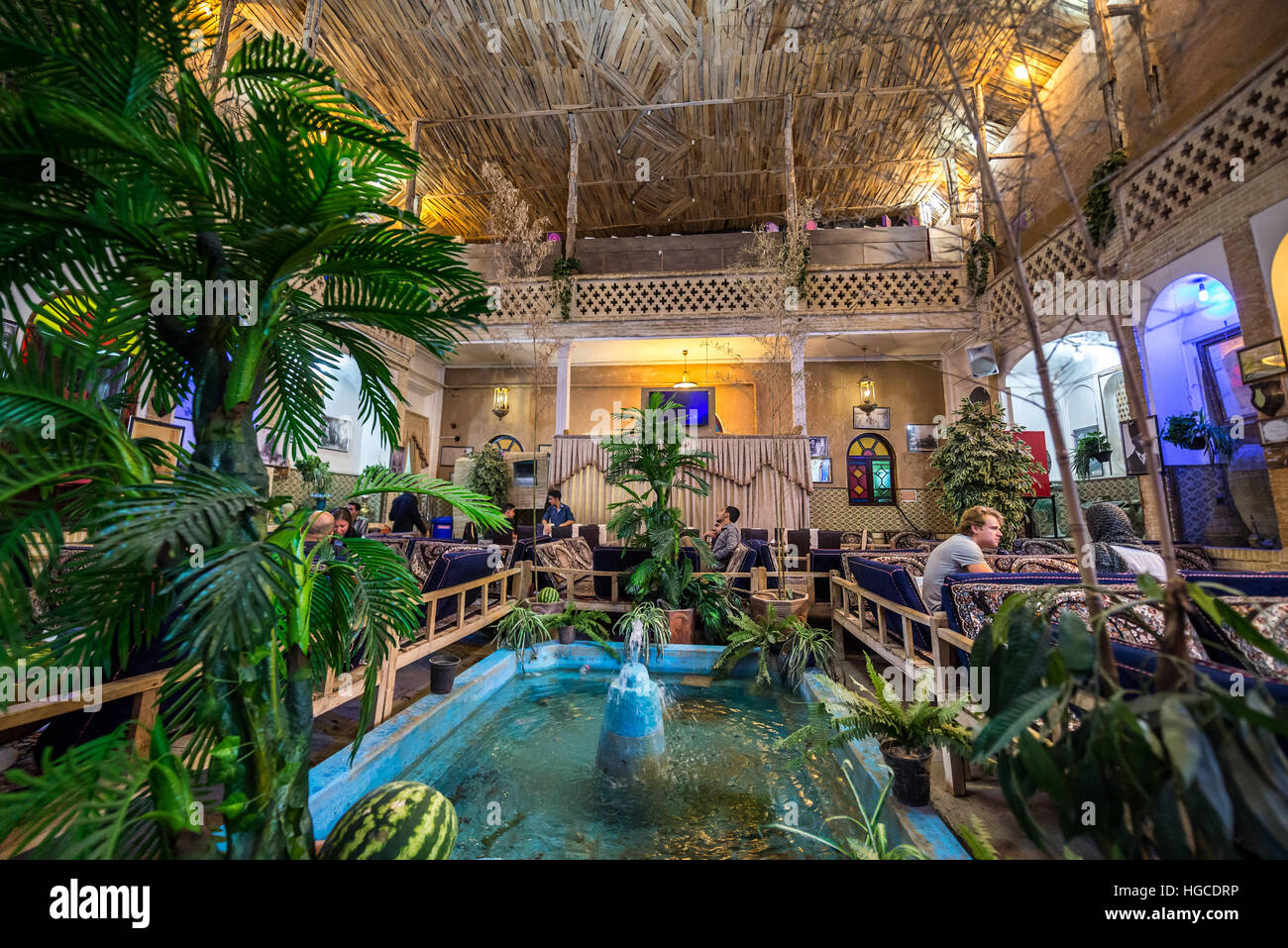 Abbasi Tea House & Ristorante tradizionale a Kashan città, capitale della contea di Kashan dell'Iran Foto Stock