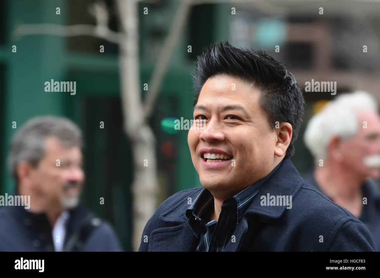 Calgary, Alberta, Canada, 24 Aprile 2014: Fumetto e Entertainment Expo Parade Garrett Wang aka Harry Kim di Star Trek Voyager Foto Stock