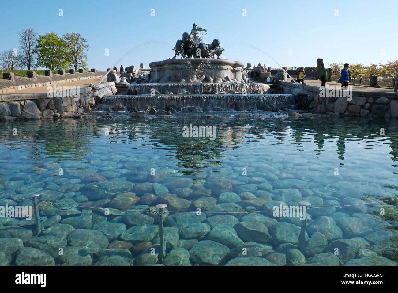 Fontana Gefion (Gefionspringvandet) Foto Stock