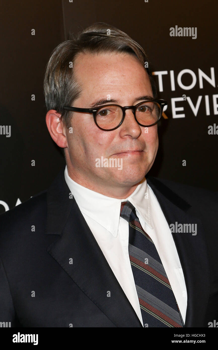 NEW YORK-GEN 4: attore Matthew Broderick assiste il National Board of Review Gala a Cipriani Wall Street a New York il 4 gennaio 2017. Foto Stock