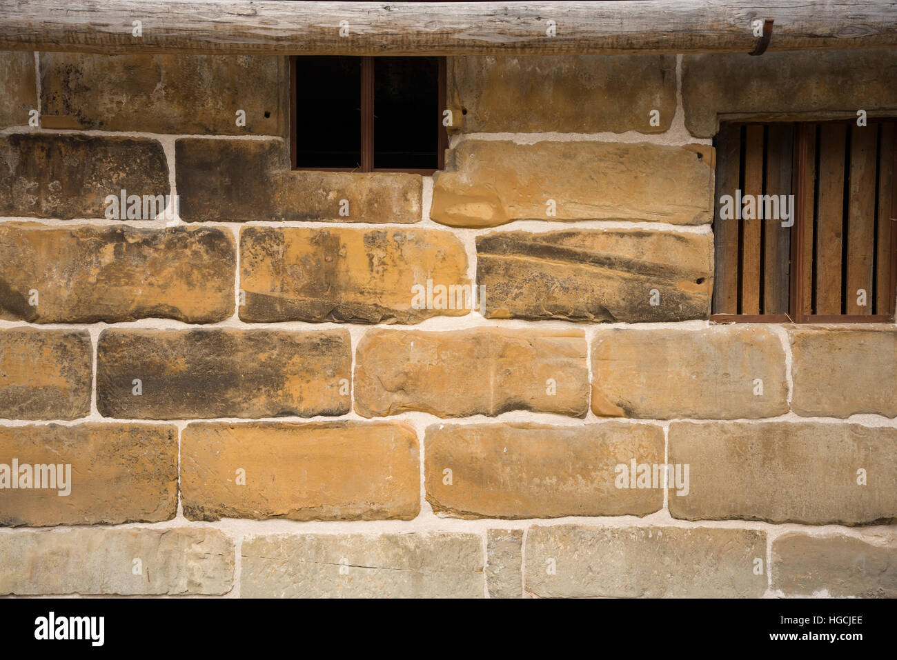 Vecchio muro di pietra Foto Stock