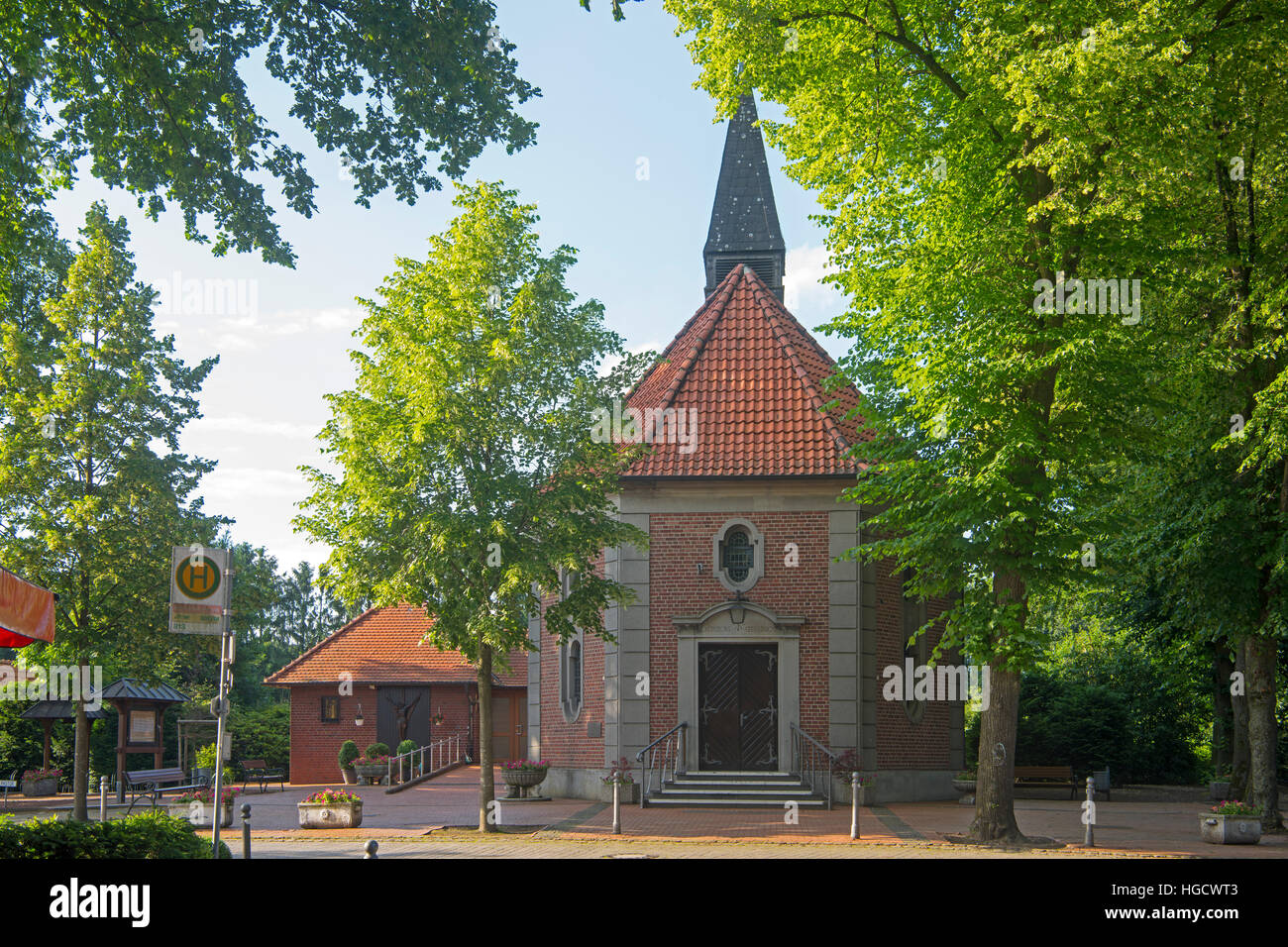 Deutschland, Renania settentrionale-Vestfalia, Kreis Borken, Heek-Ahle, Ahler Kapelle Foto Stock
