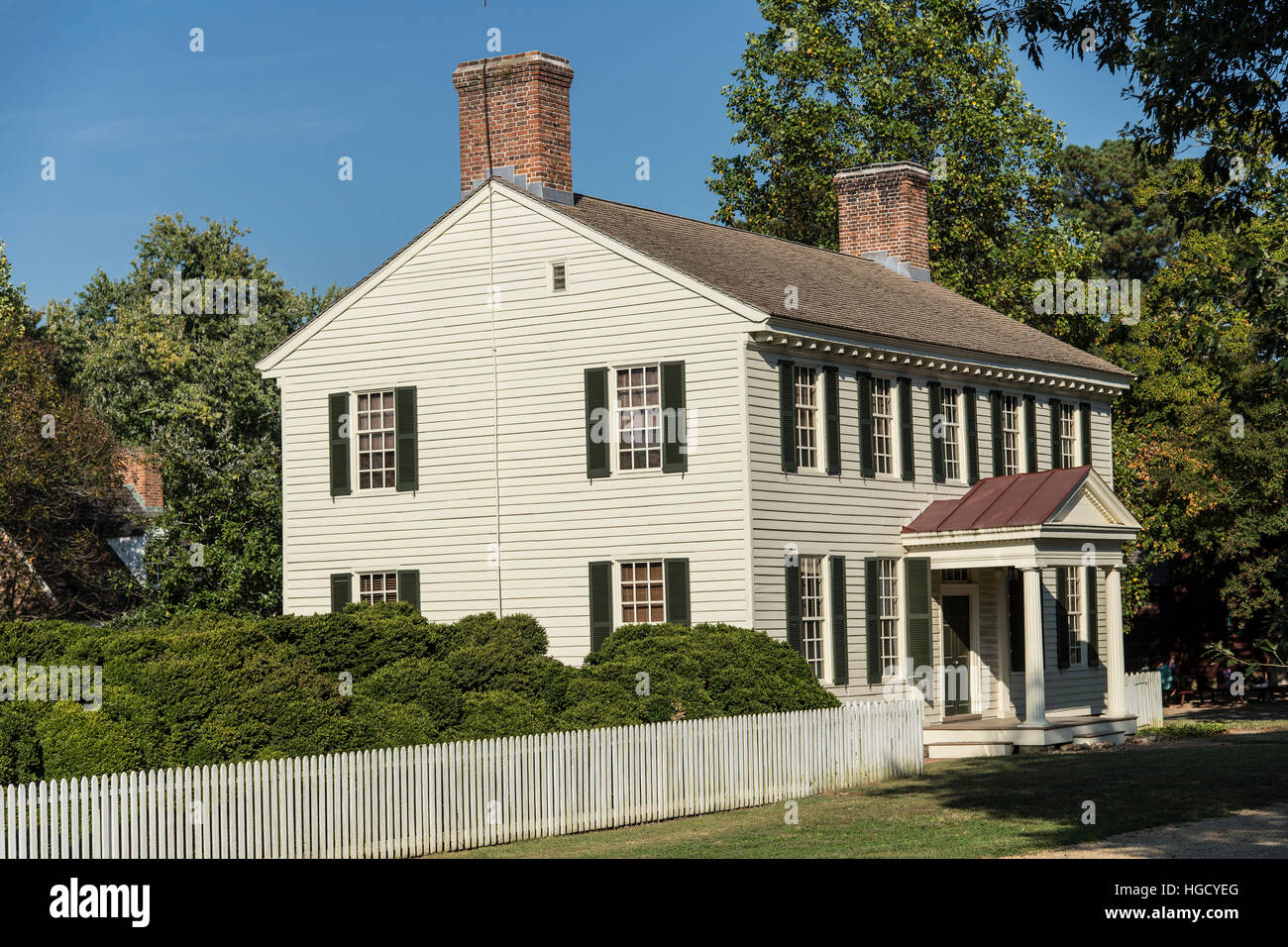 Williamsburg Coloniale Charlton House. Foto Stock