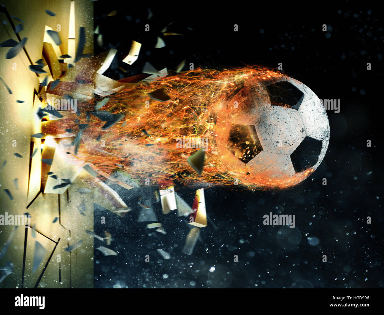 Soccer bolide power Foto Stock