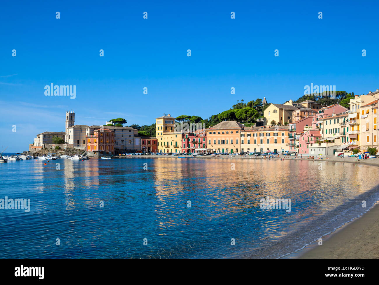 Baia del Silenzio in città a Sestri Levante in Italia, Europa Foto Stock