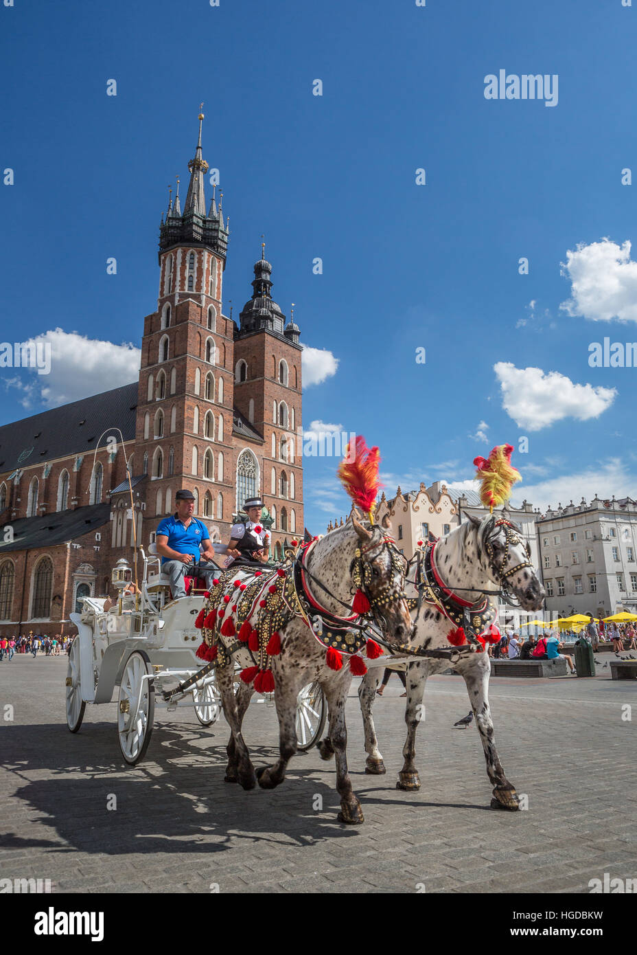 La piazza del mercato di Cracovia Foto Stock