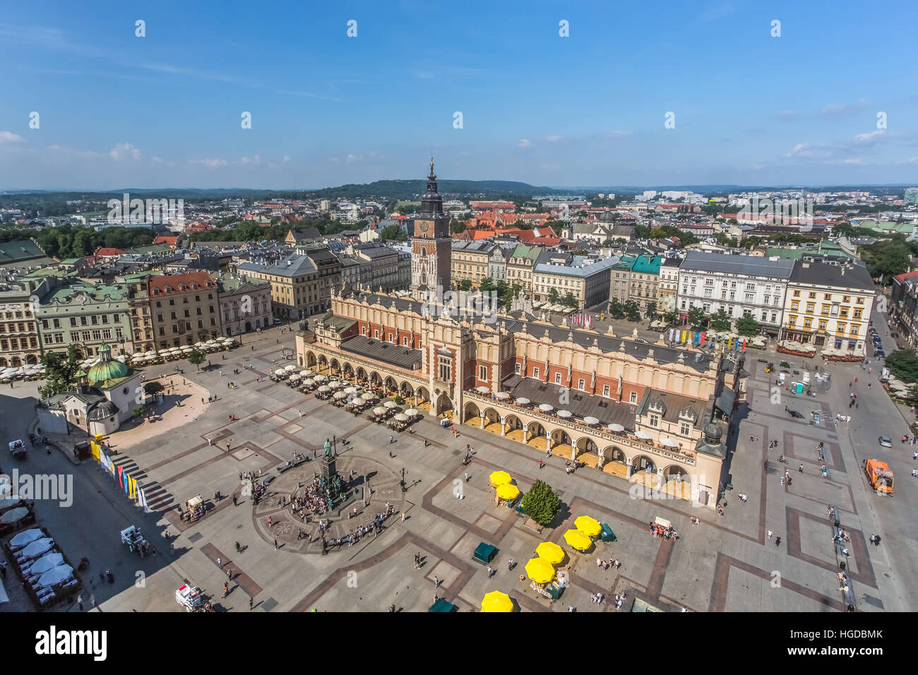 La piazza del mercato di Cracovia Foto Stock