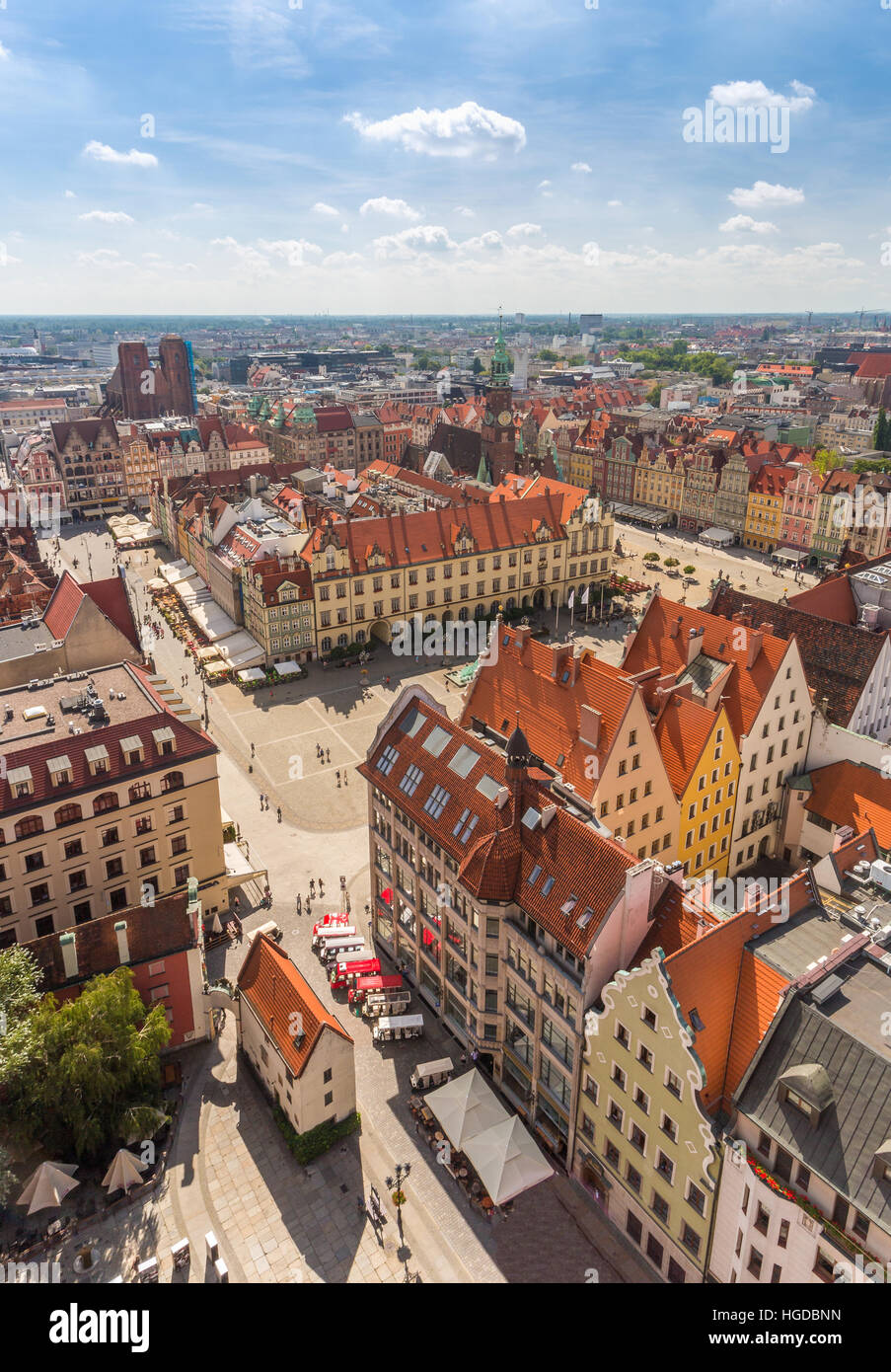 Vista sulla città di Wroclaw Foto Stock
