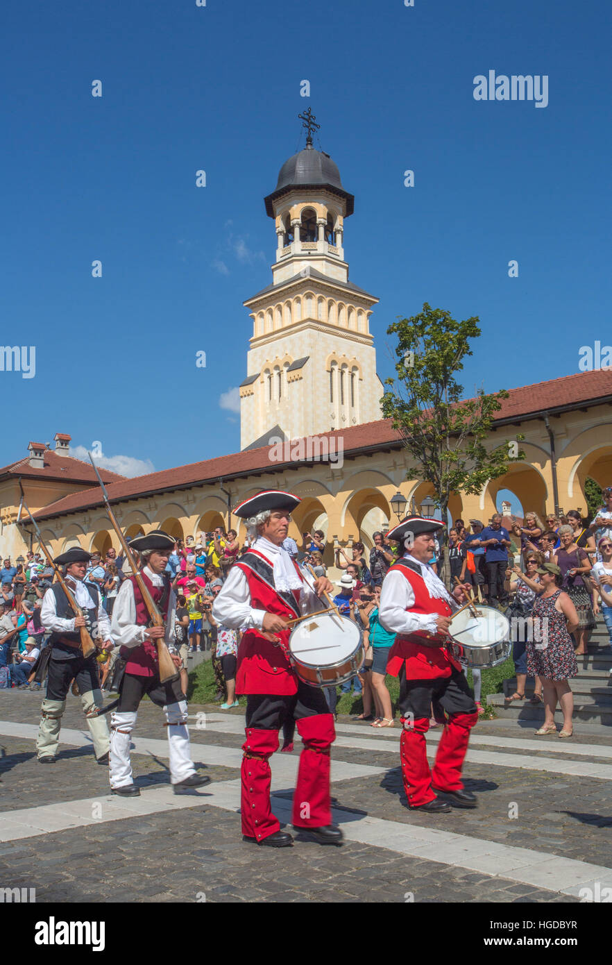 La Romania, Alba Julia, città di Alba Julia Cittadella, Parade, Reintregirii Neamului cattedrale Foto Stock